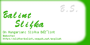 balint slifka business card